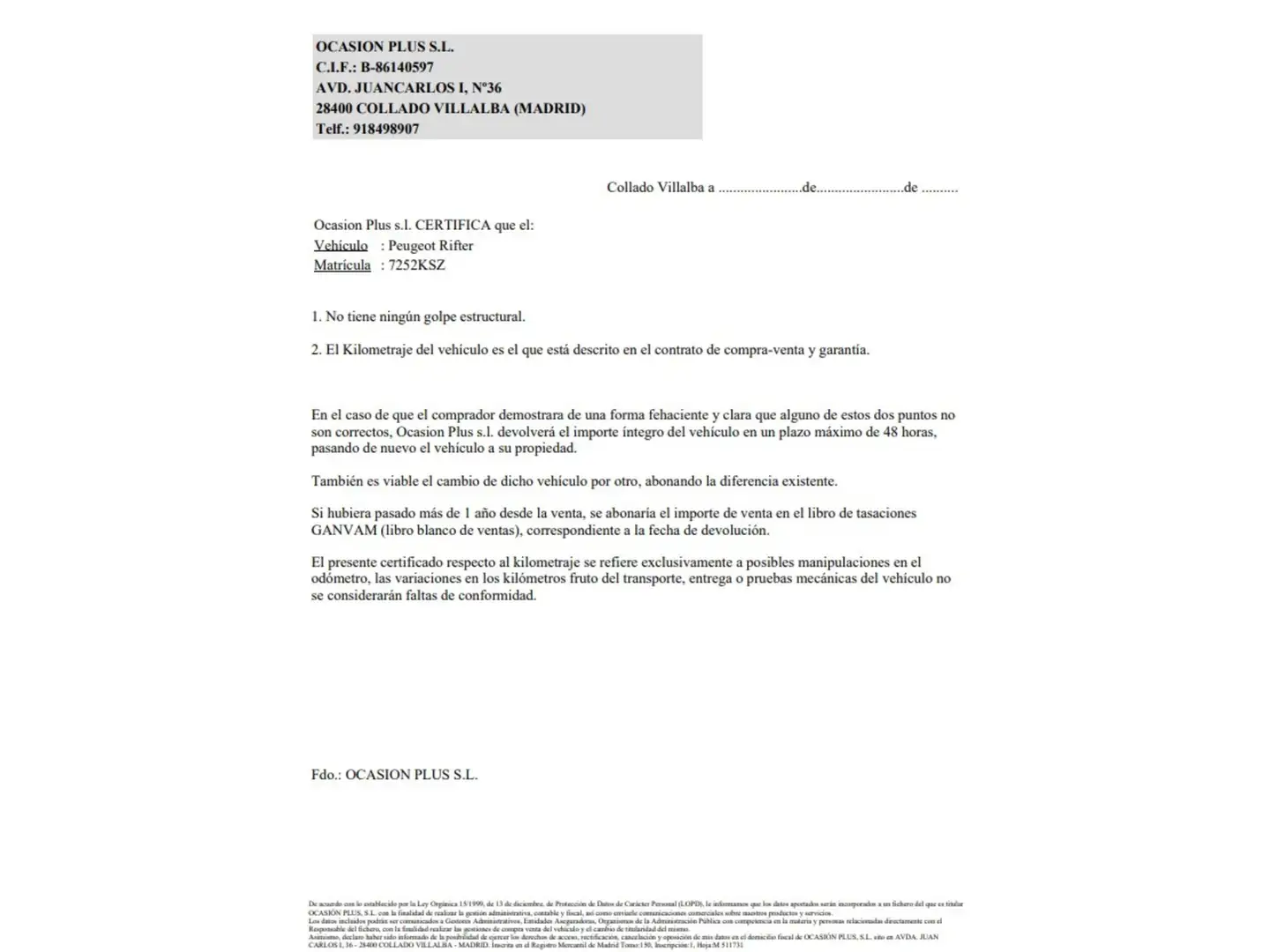 Certificado