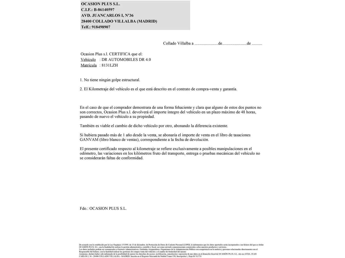 Certificado