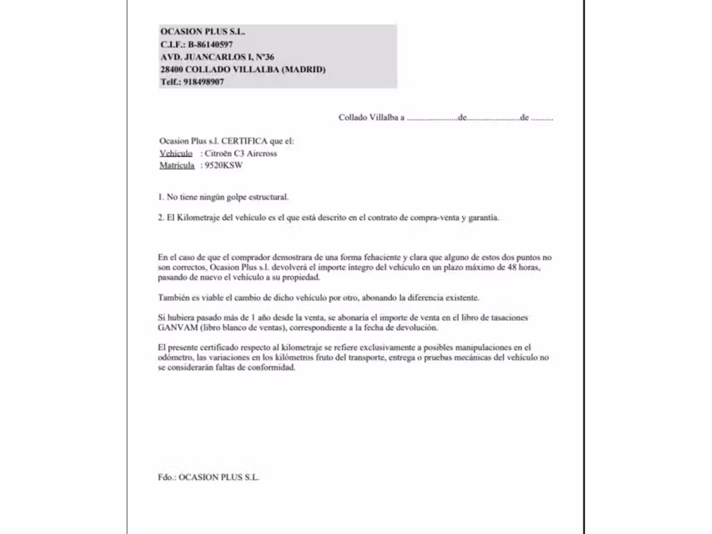 Certificado