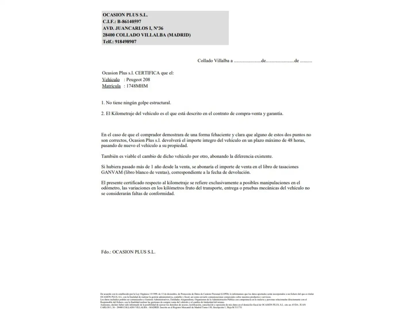 Certificado