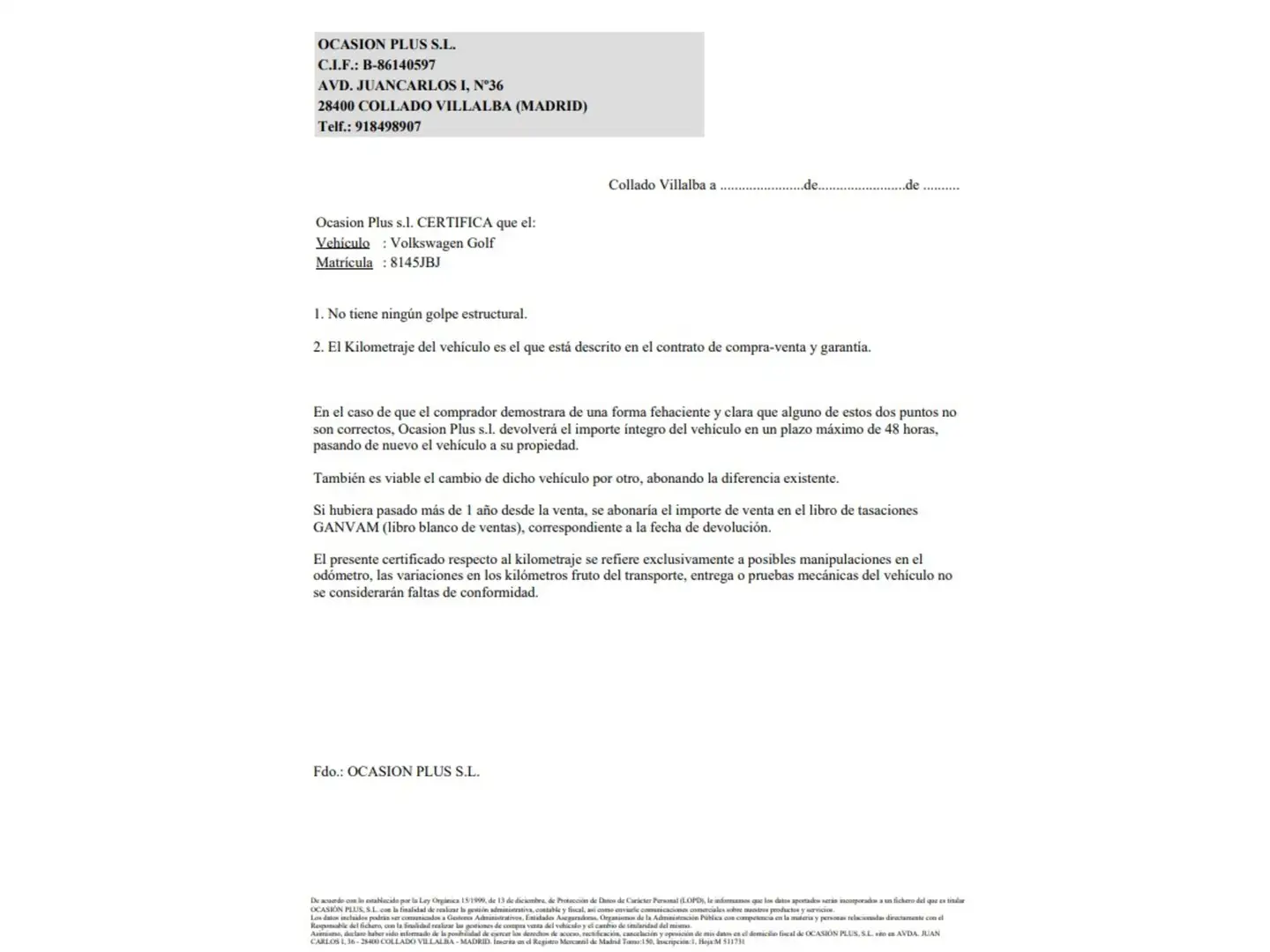 Certificado