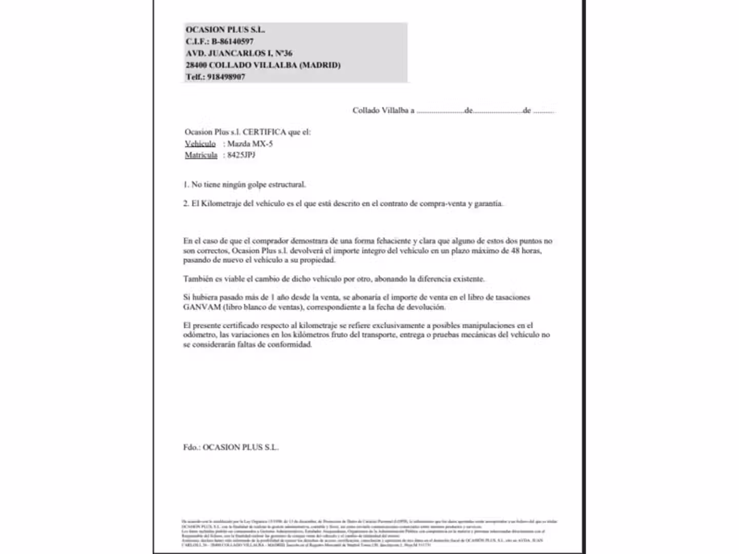 Certificado