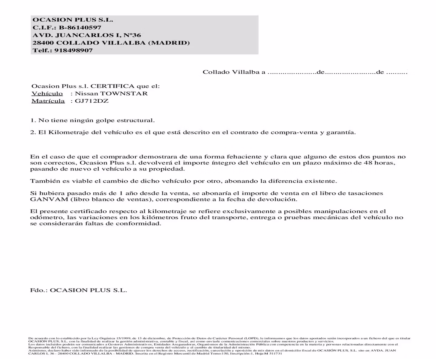 Certificado