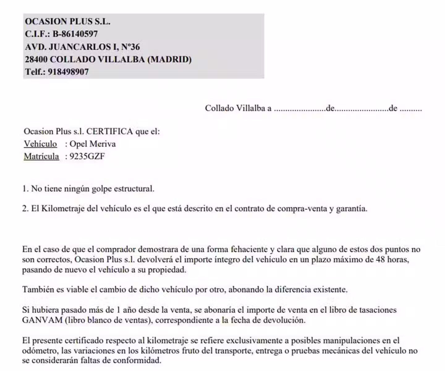 Certificado