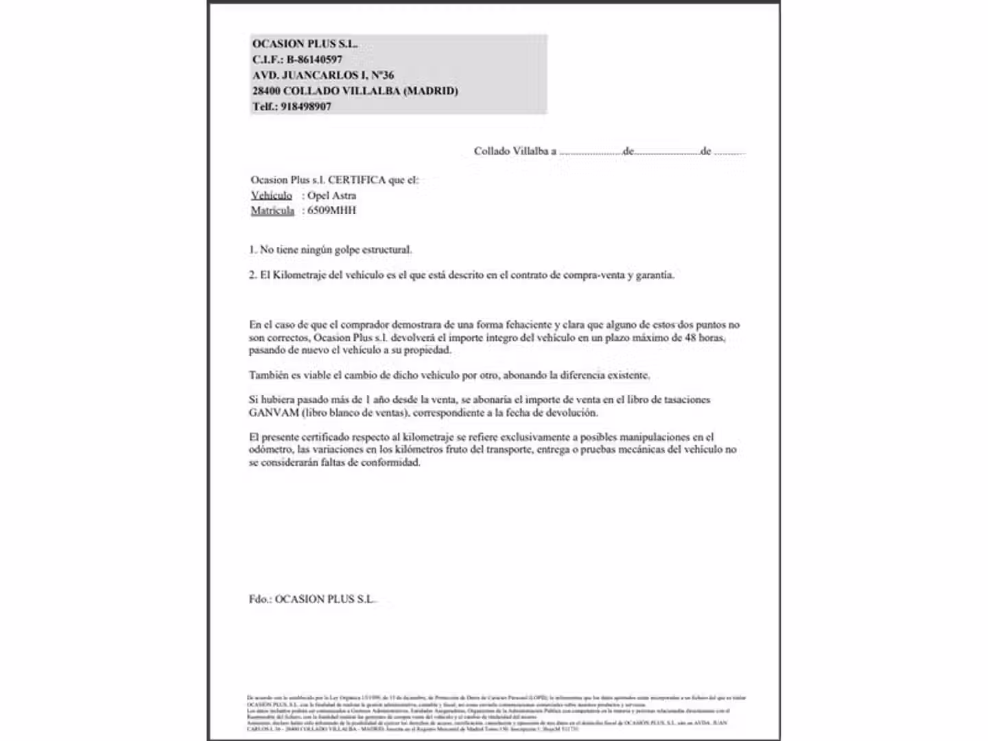 Certificado