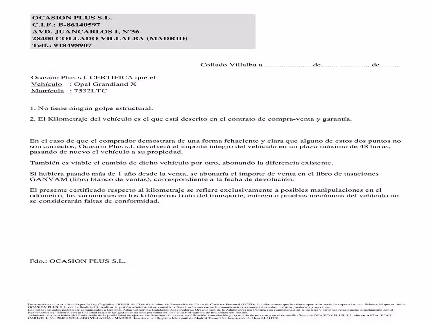 Certificado