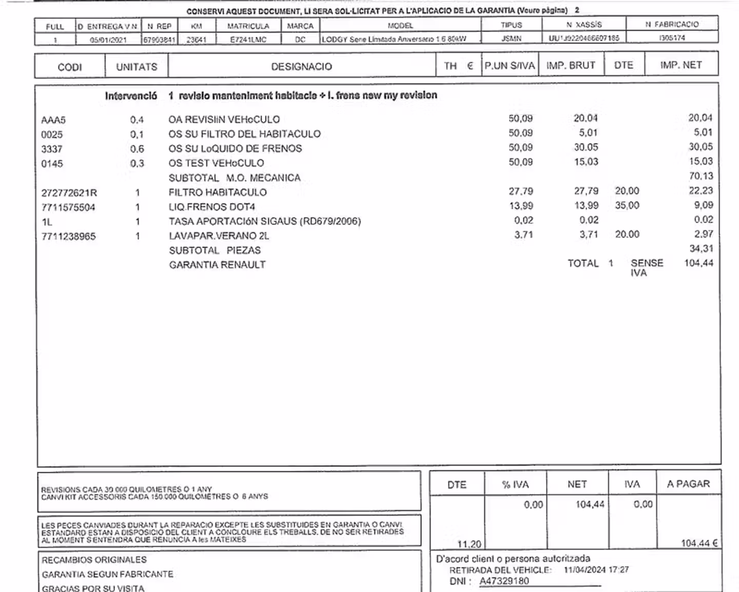 Mantenimiento