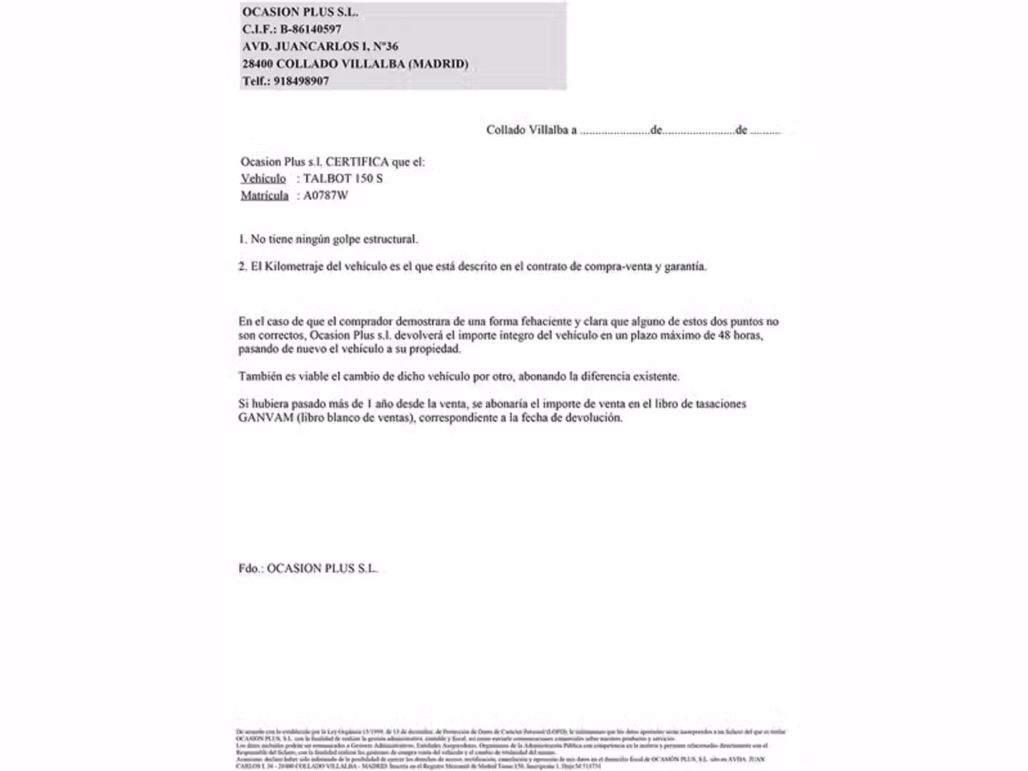 Certificado