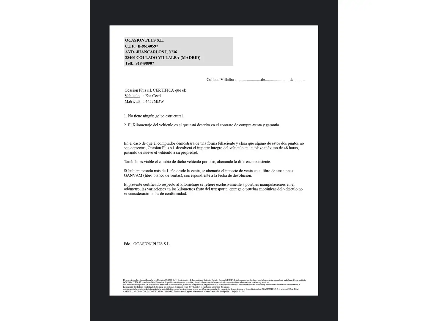 Certificado