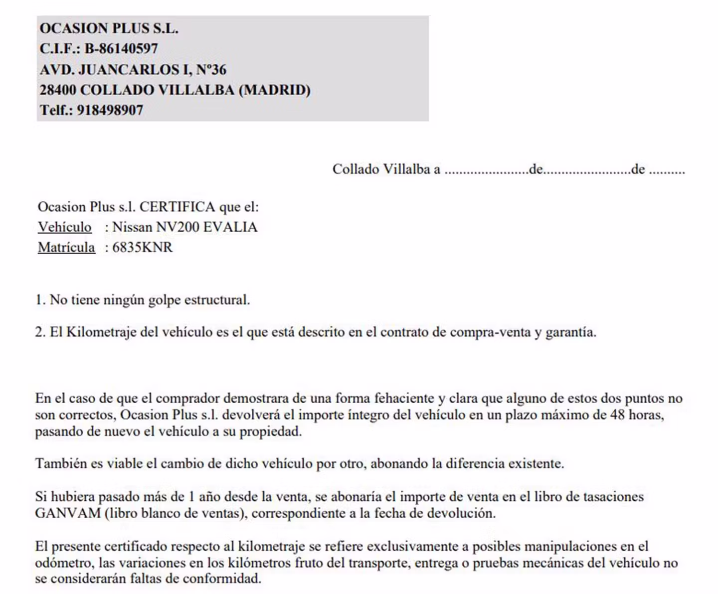 Certificado