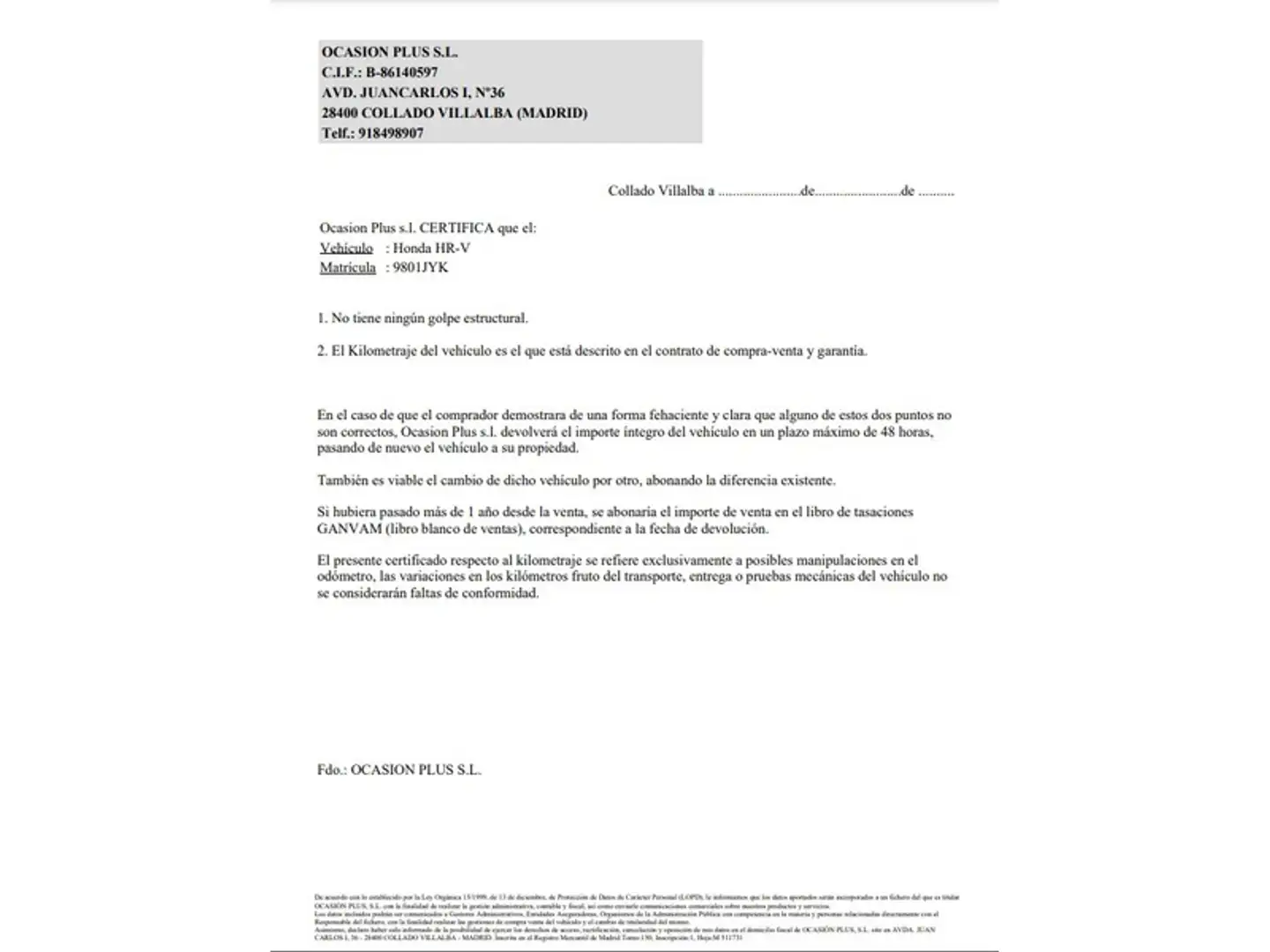 Certificado