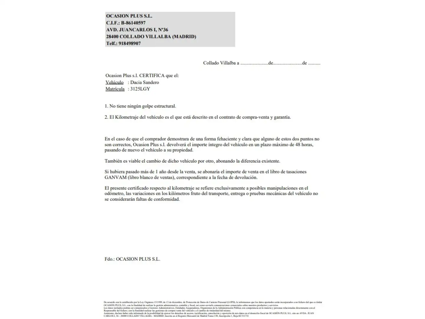Certificado