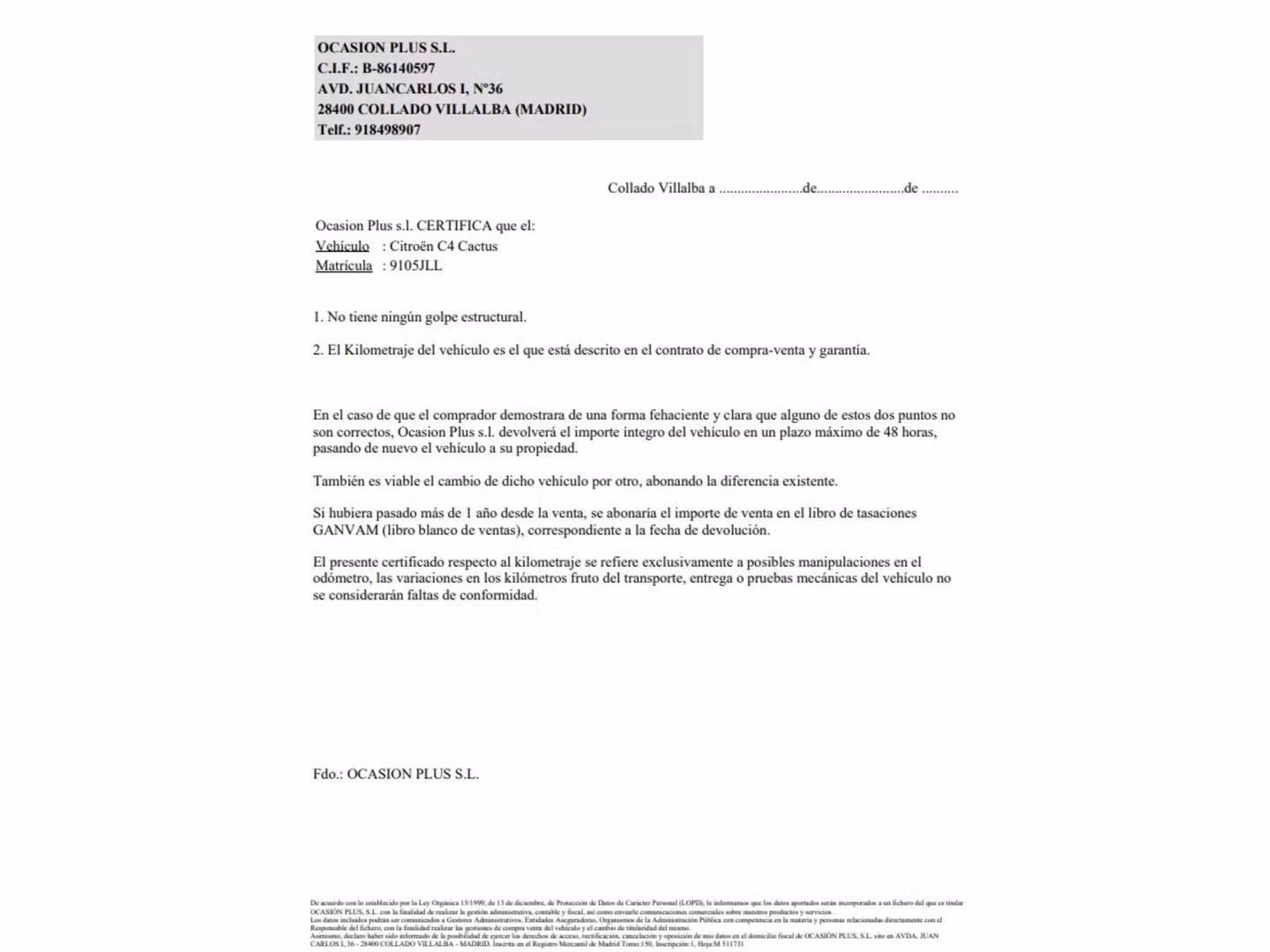 Certificado
