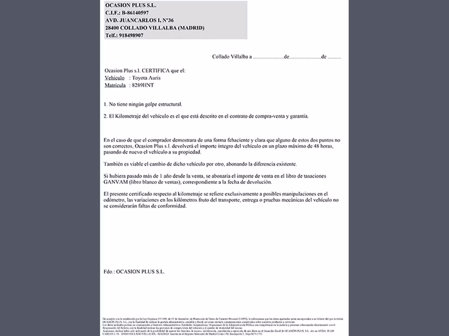 Certificado