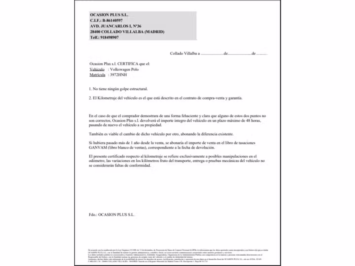 Certificado