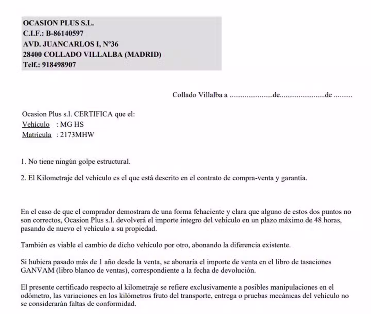 Certificado