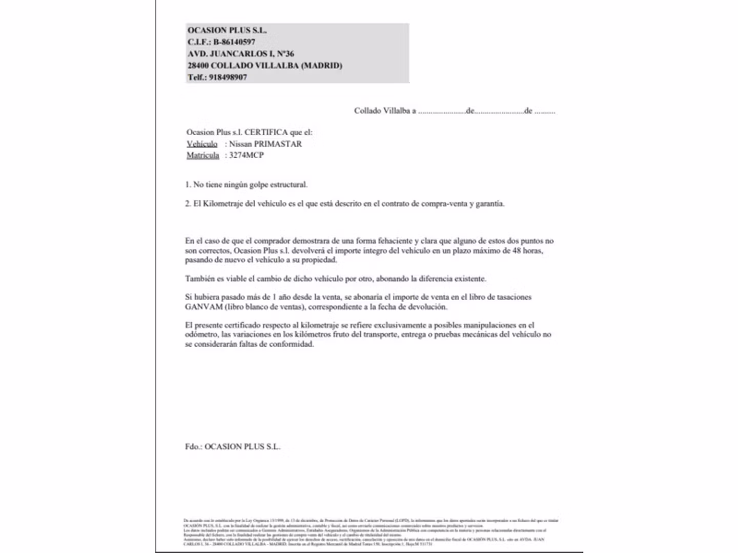 Certificado