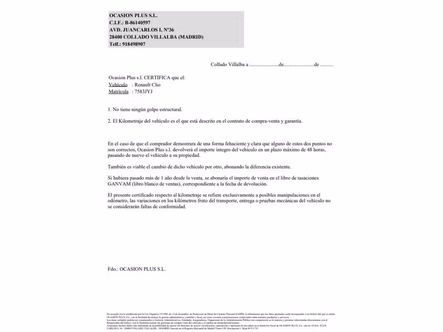 Certificado