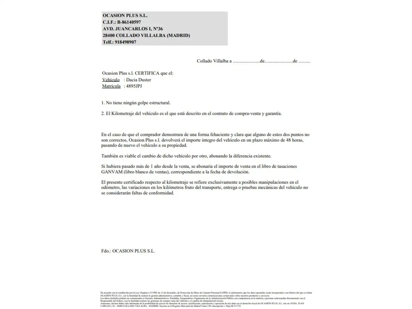 Certificado