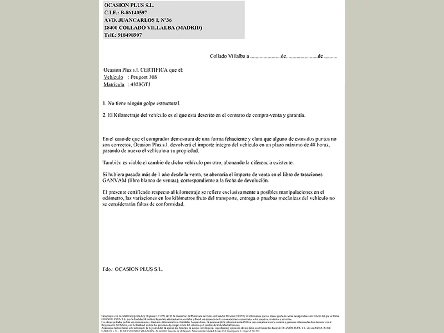 Certificado