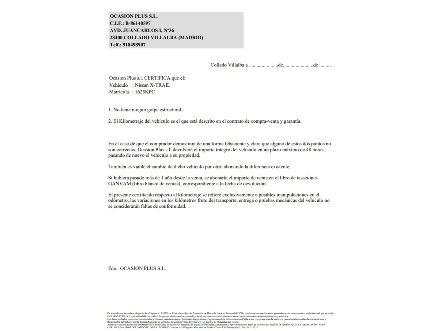 Certificado