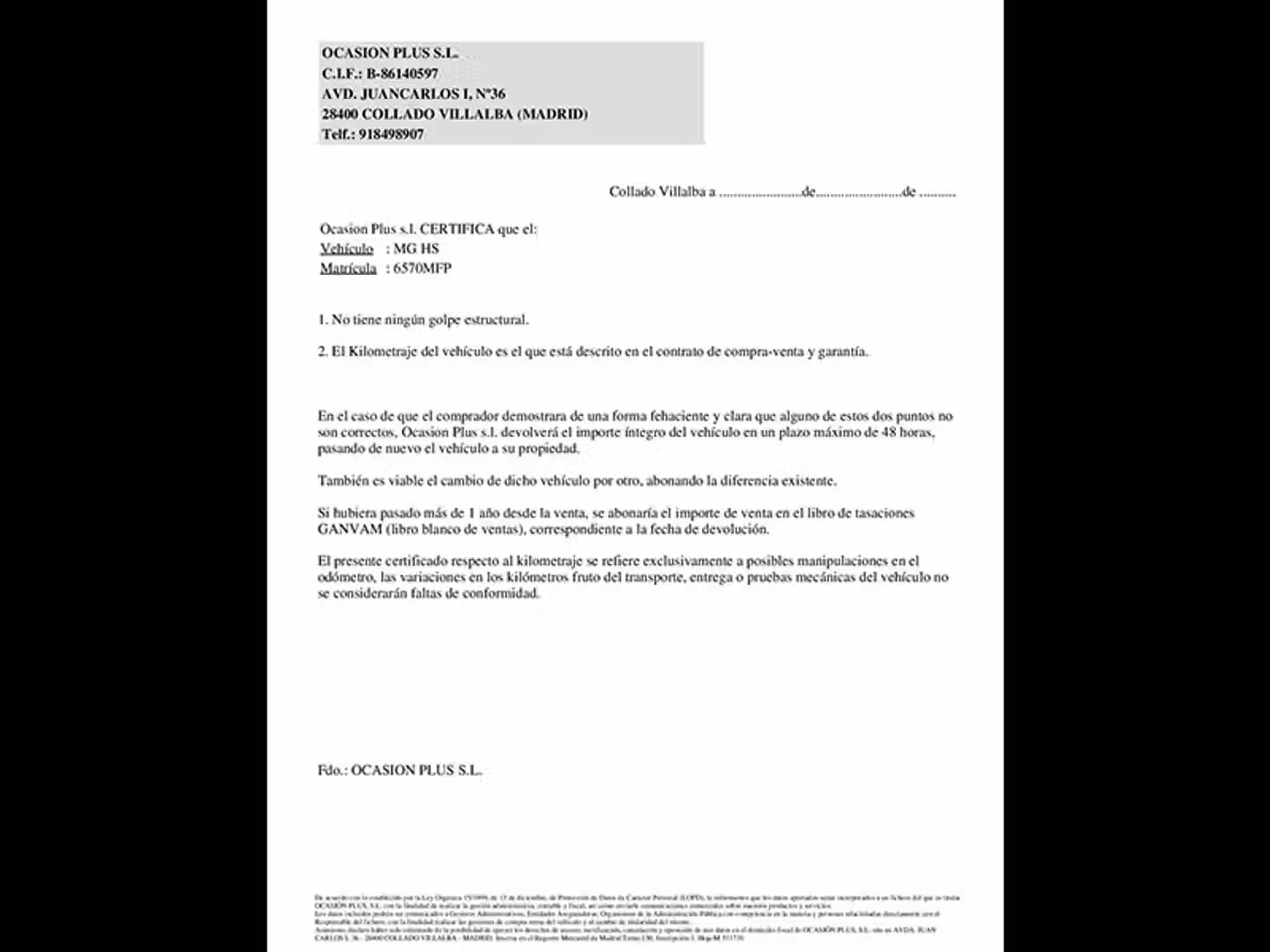 Certificado