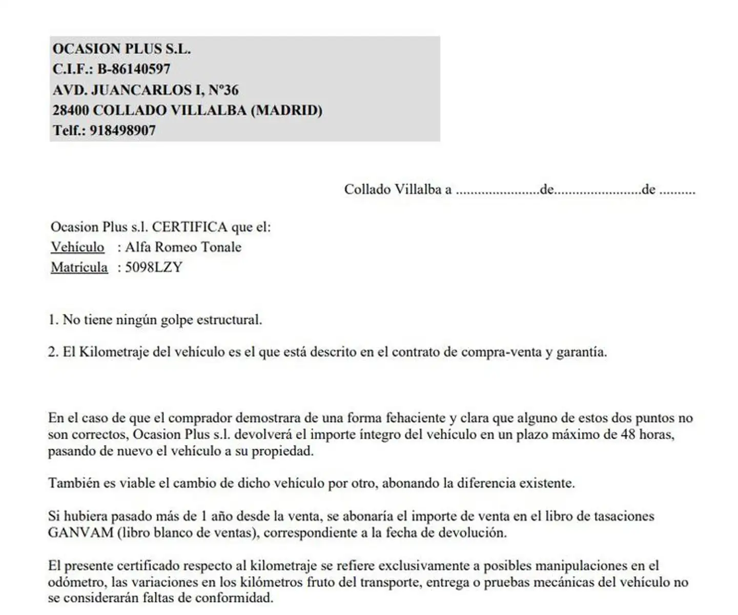 Certificado