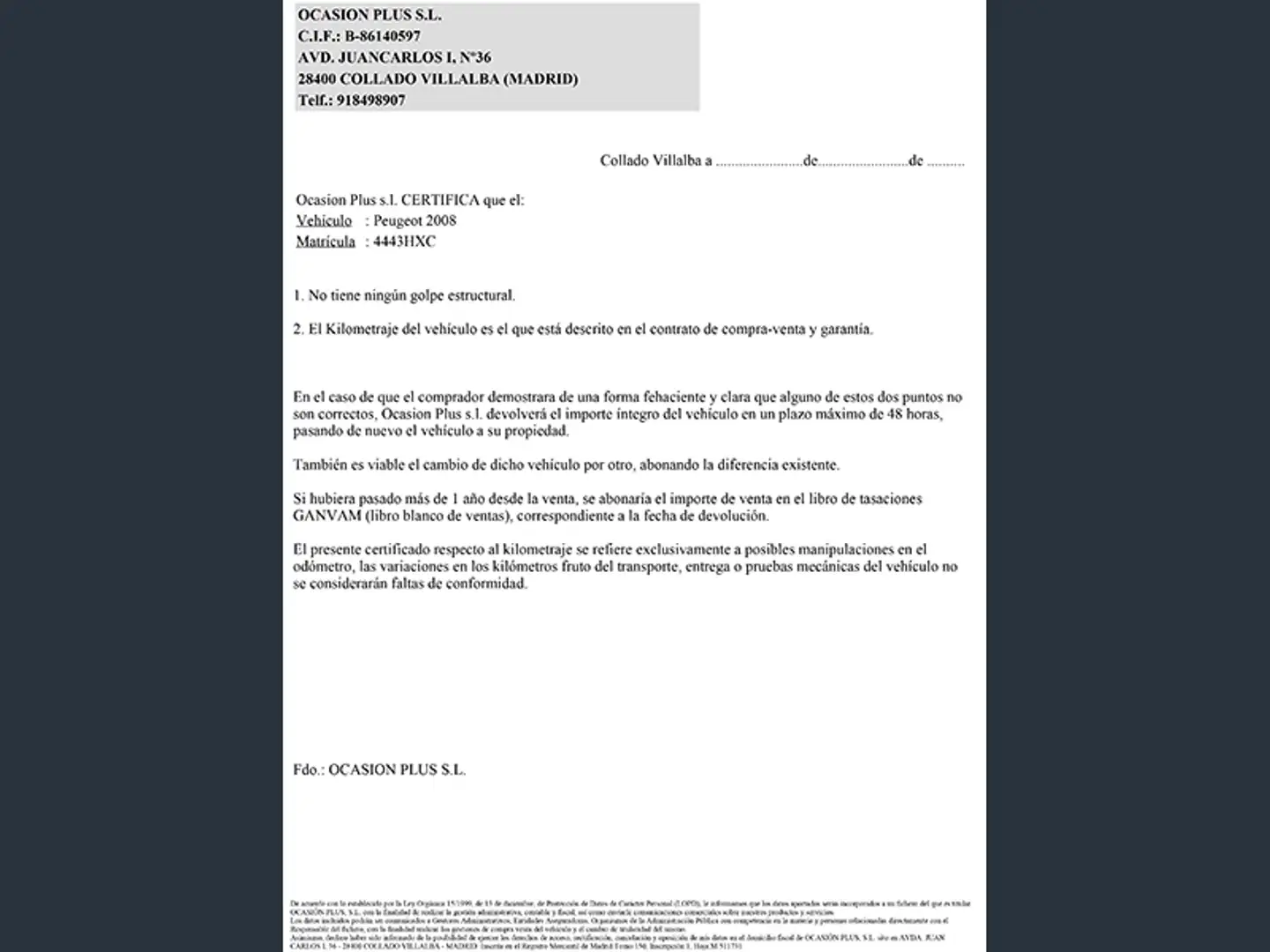 Certificado