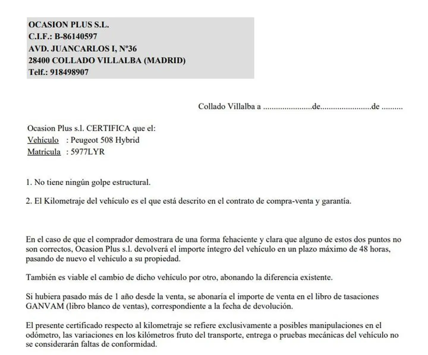 Certificado