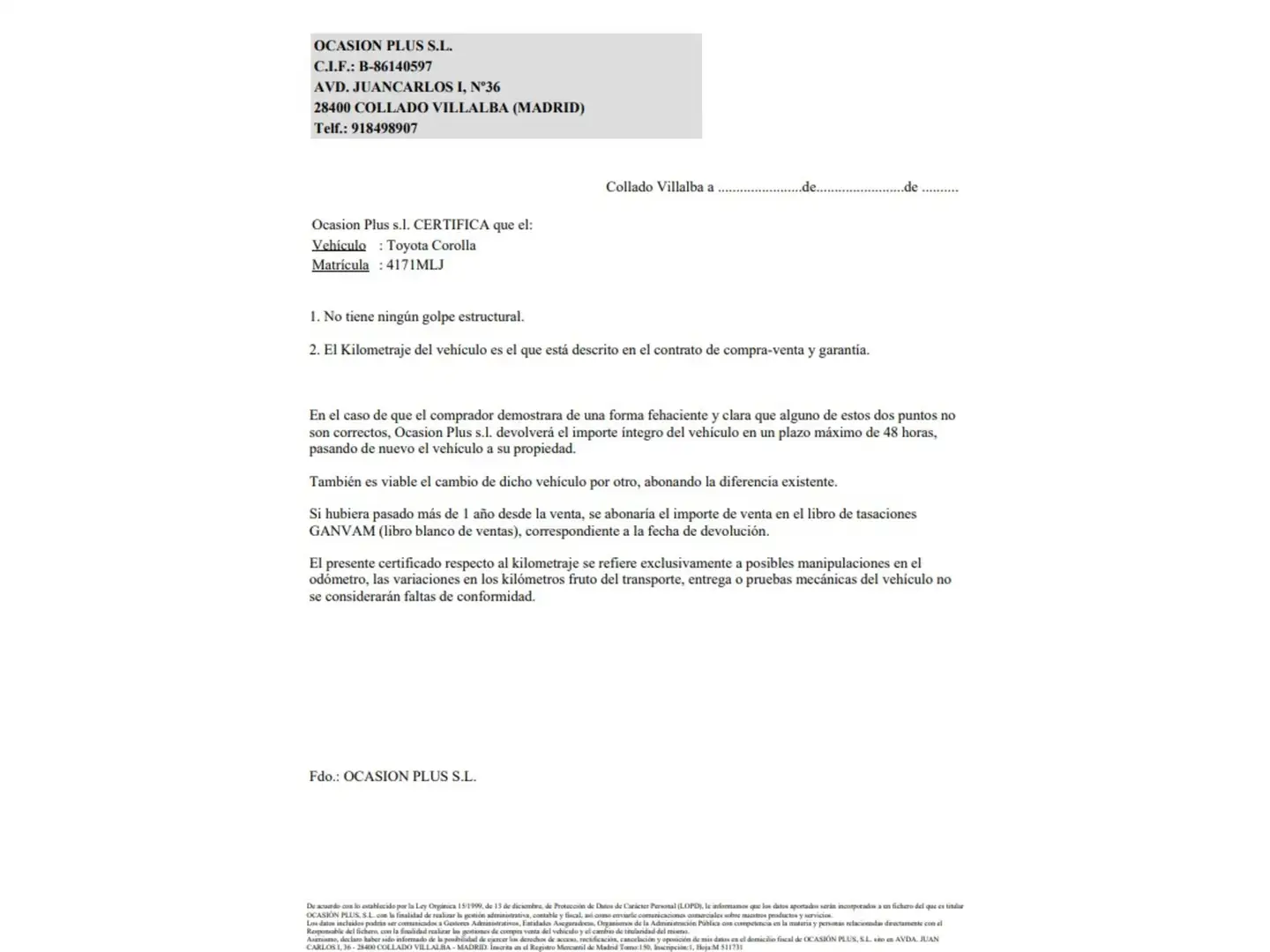 Certificado