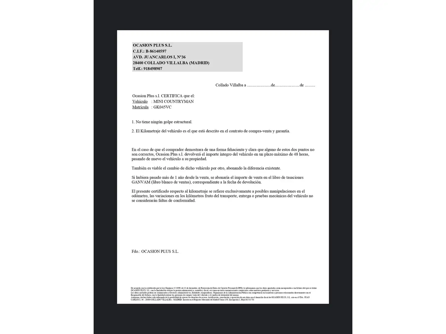 Certificado