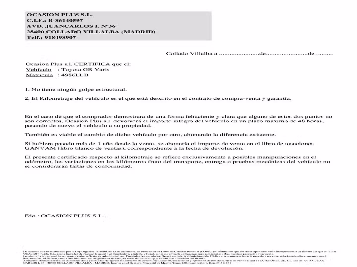 Certificado