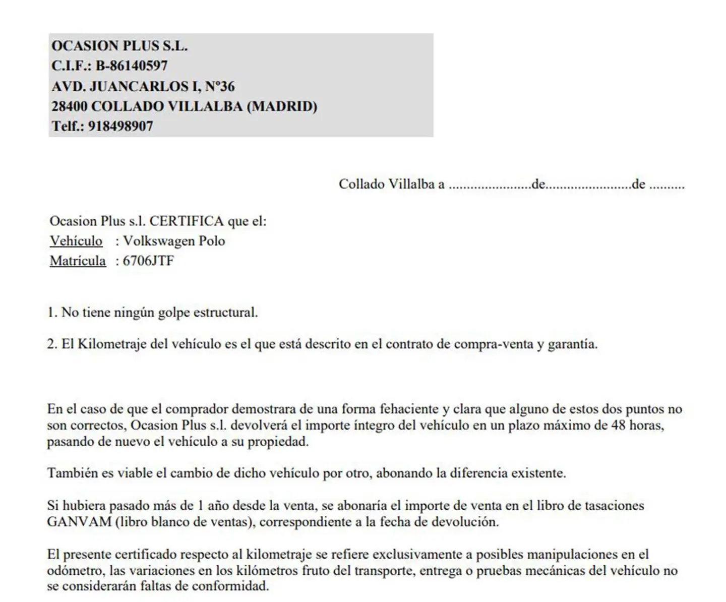 Certificado