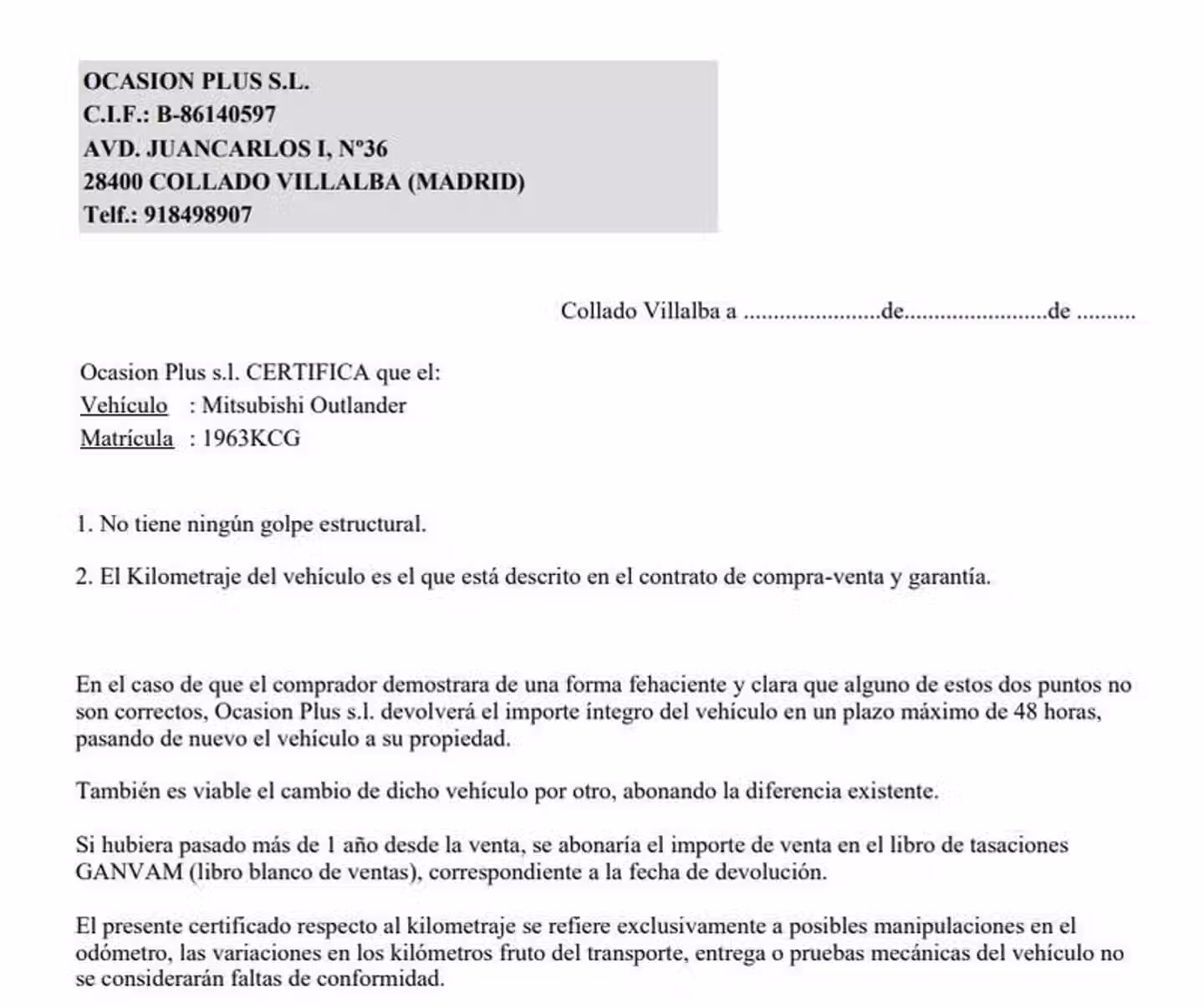 Certificado
