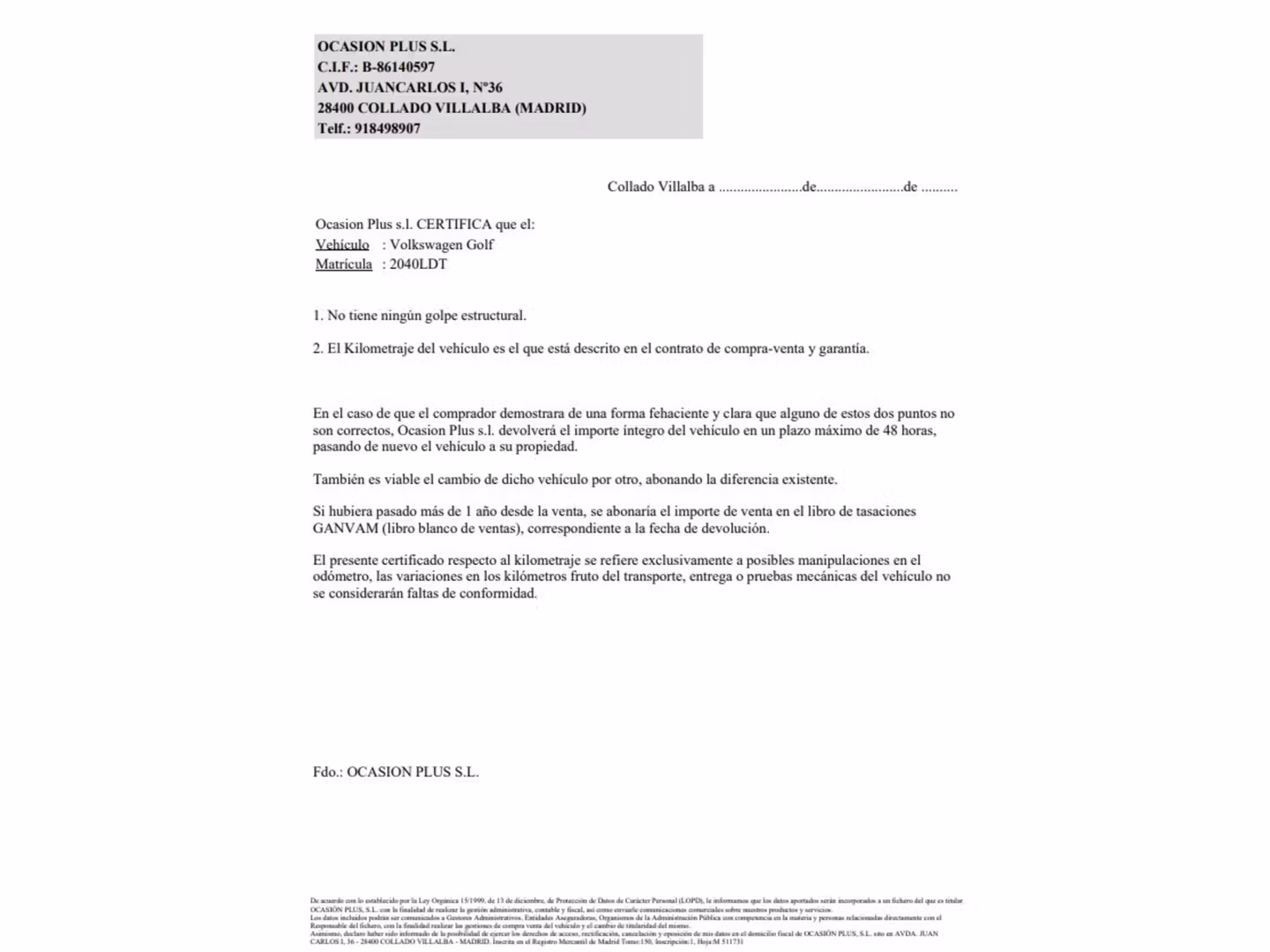 Certificado