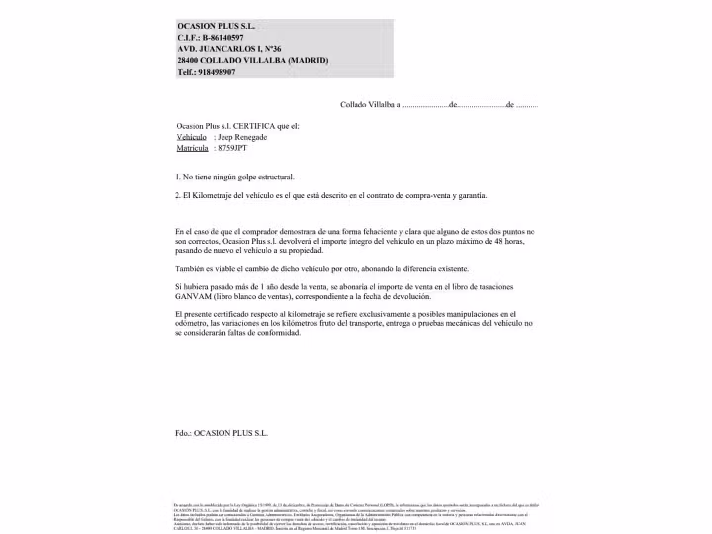 Certificado