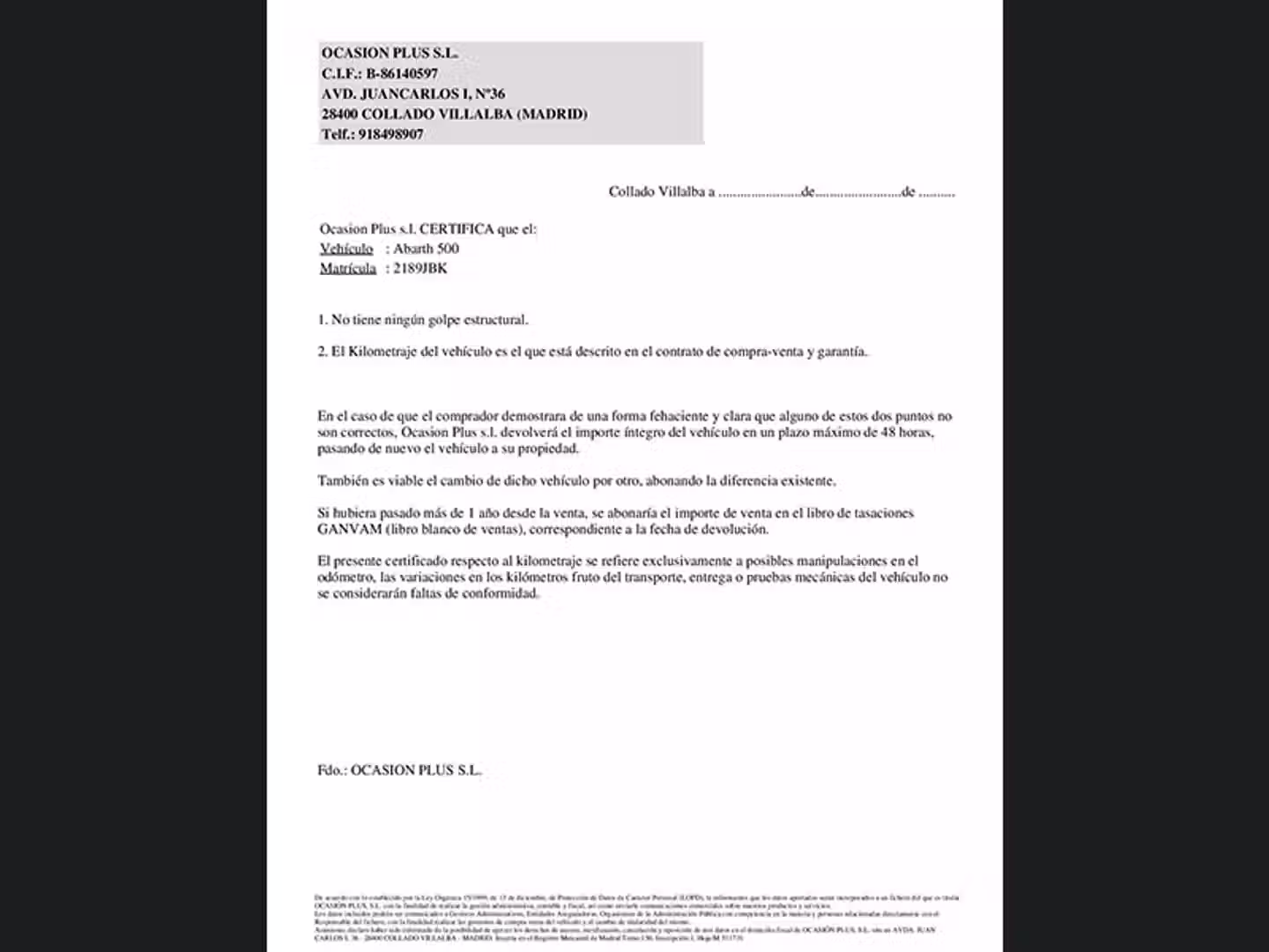 Certificado