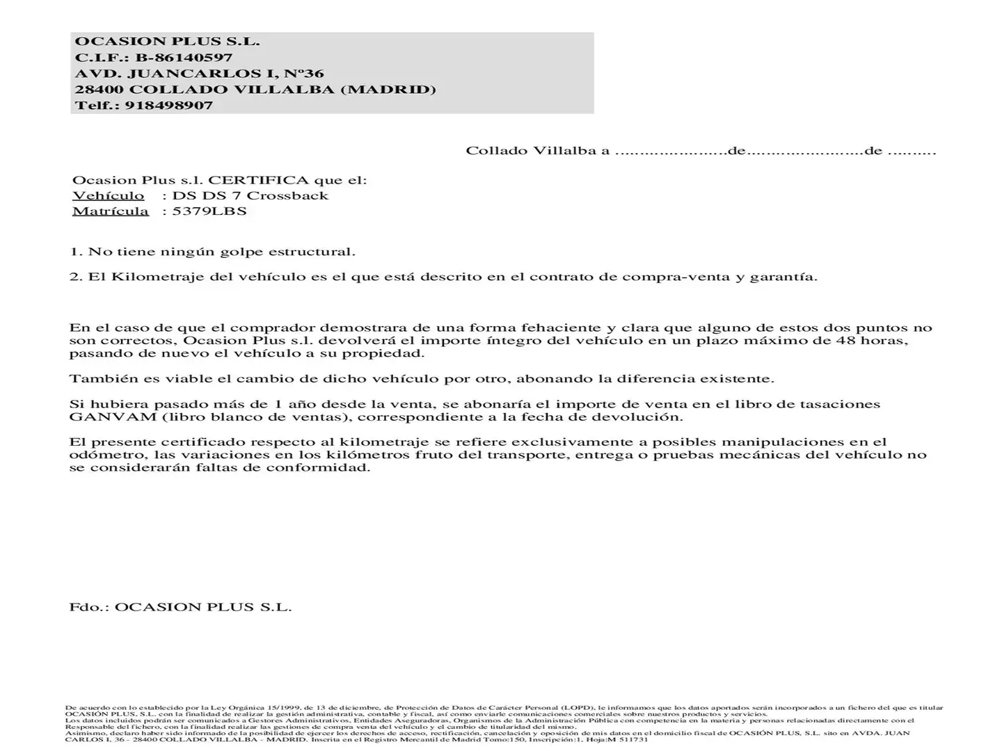 Certificado