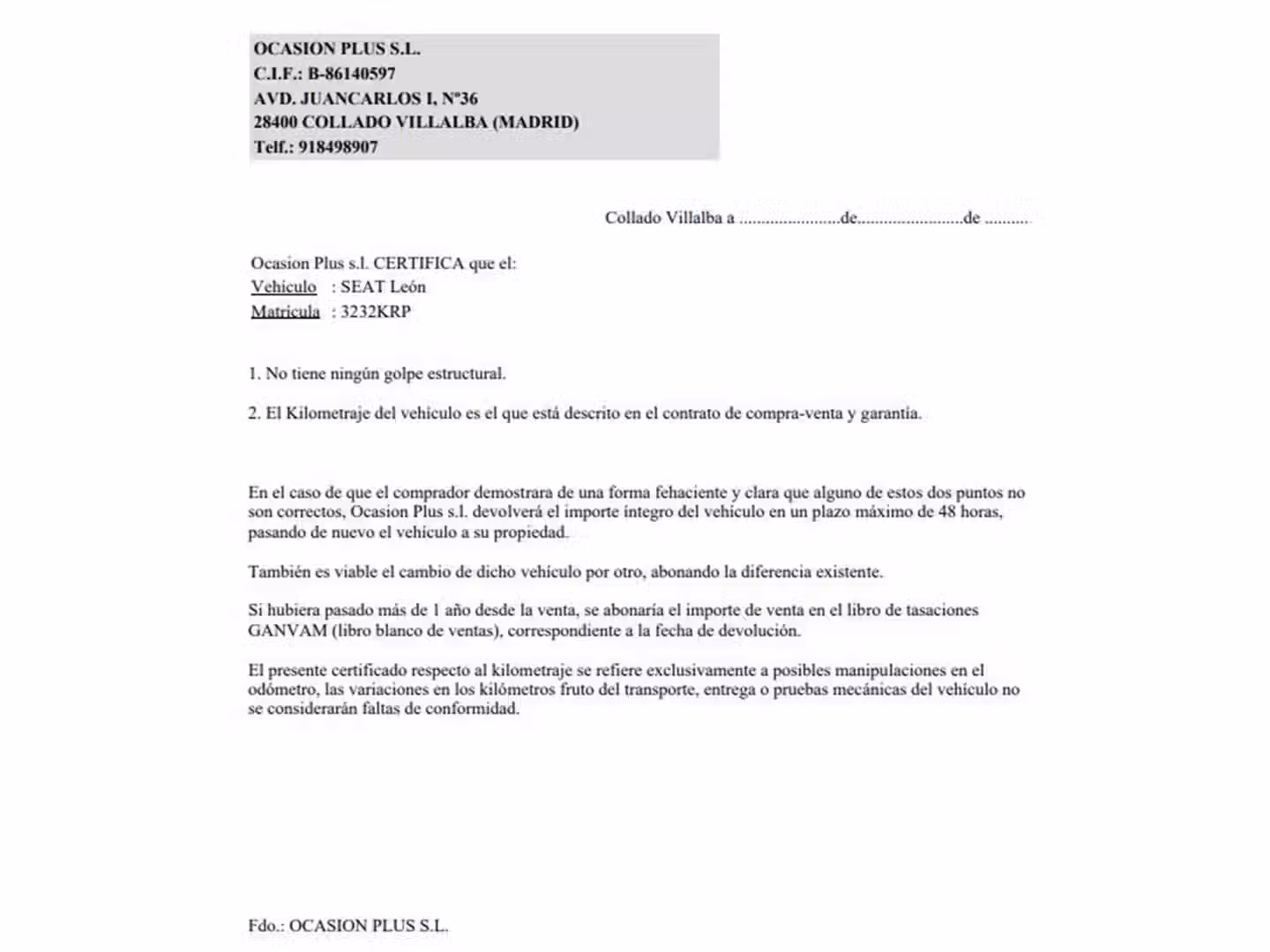 Certificado