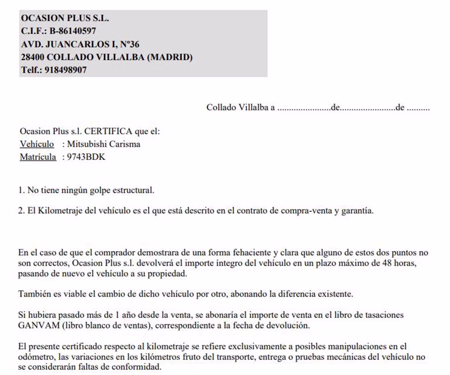 Certificado