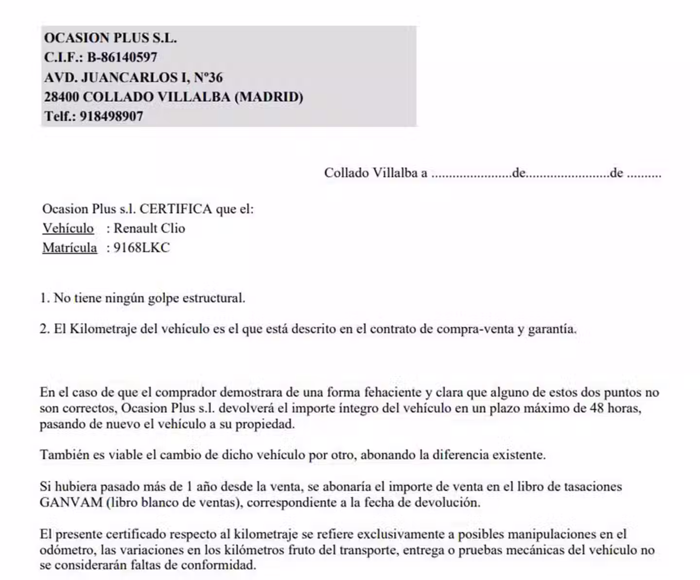 Certificado