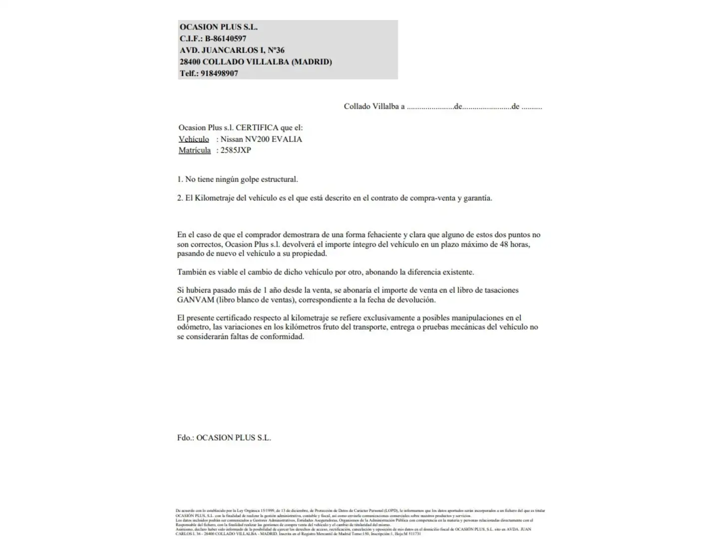 Certificado