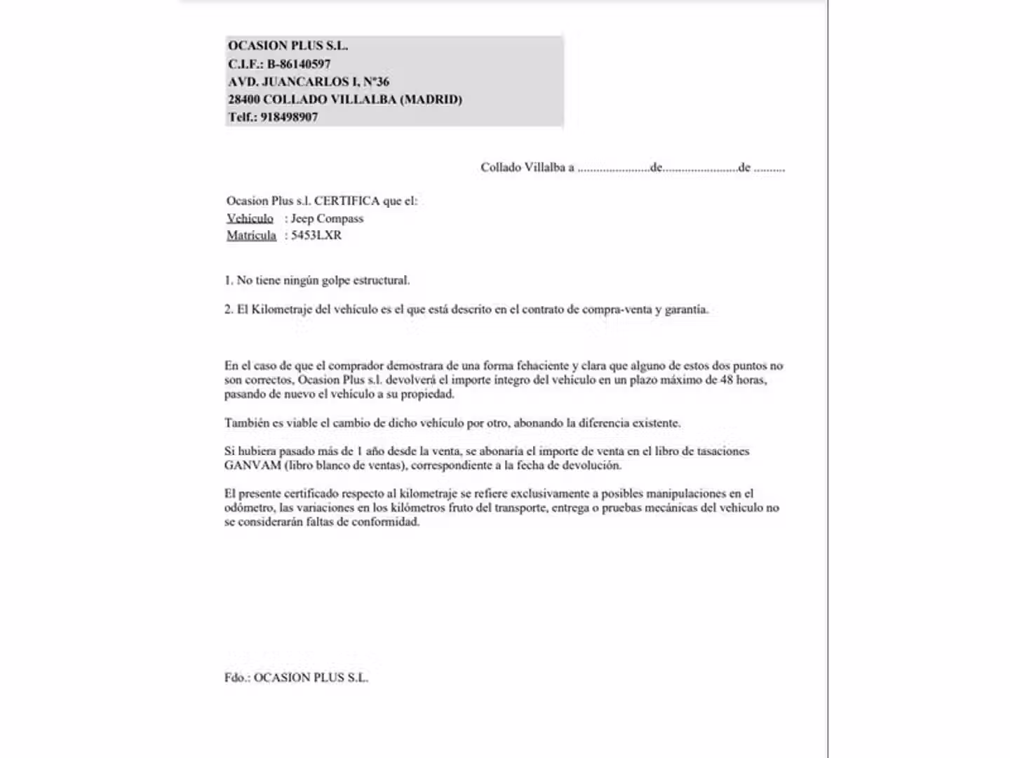 Certificado