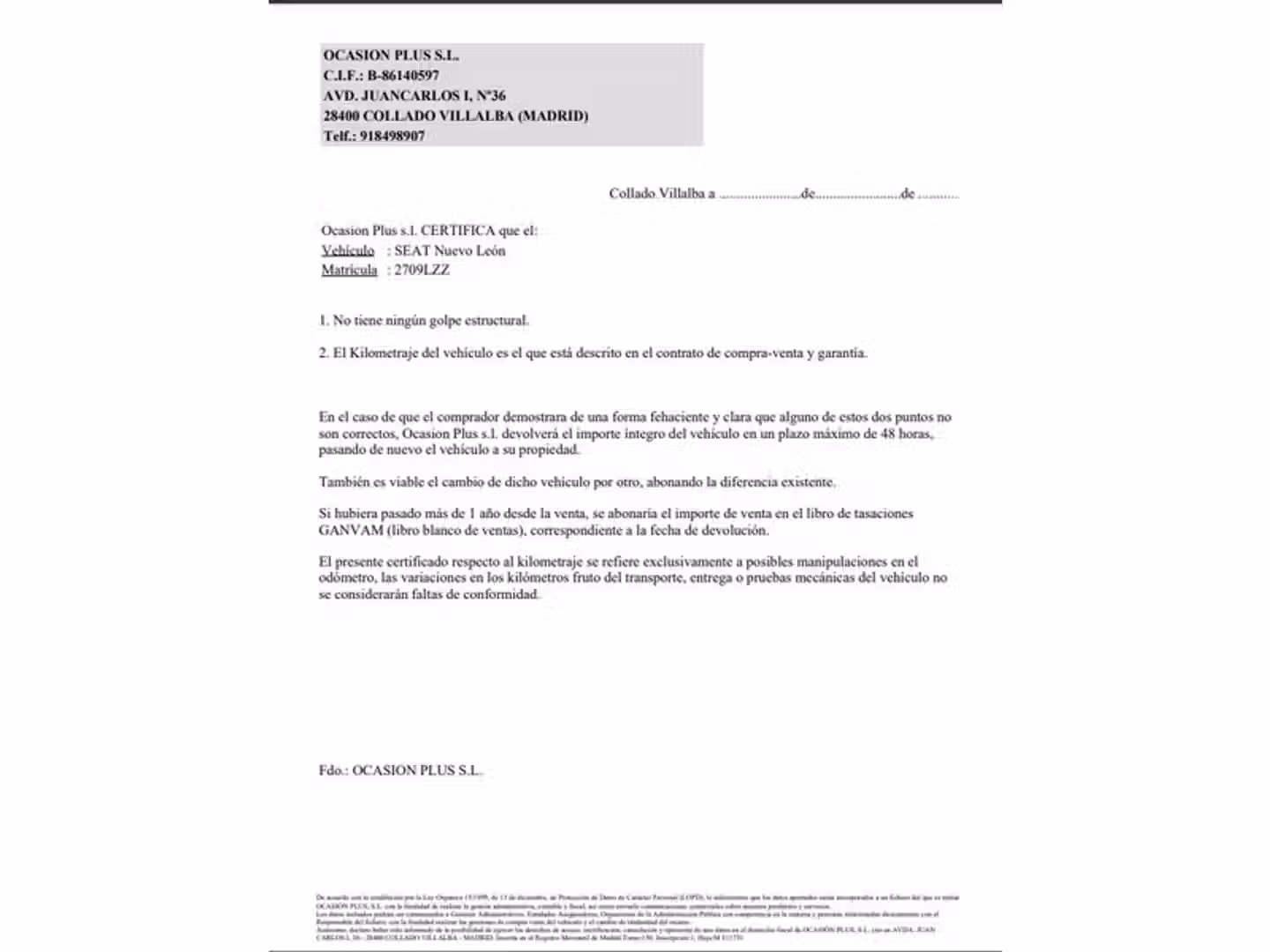 Certificado