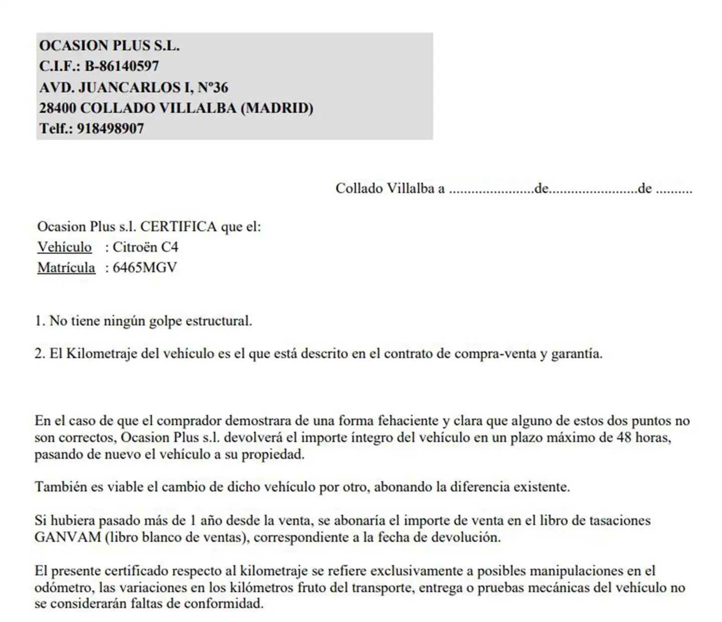 Certificado