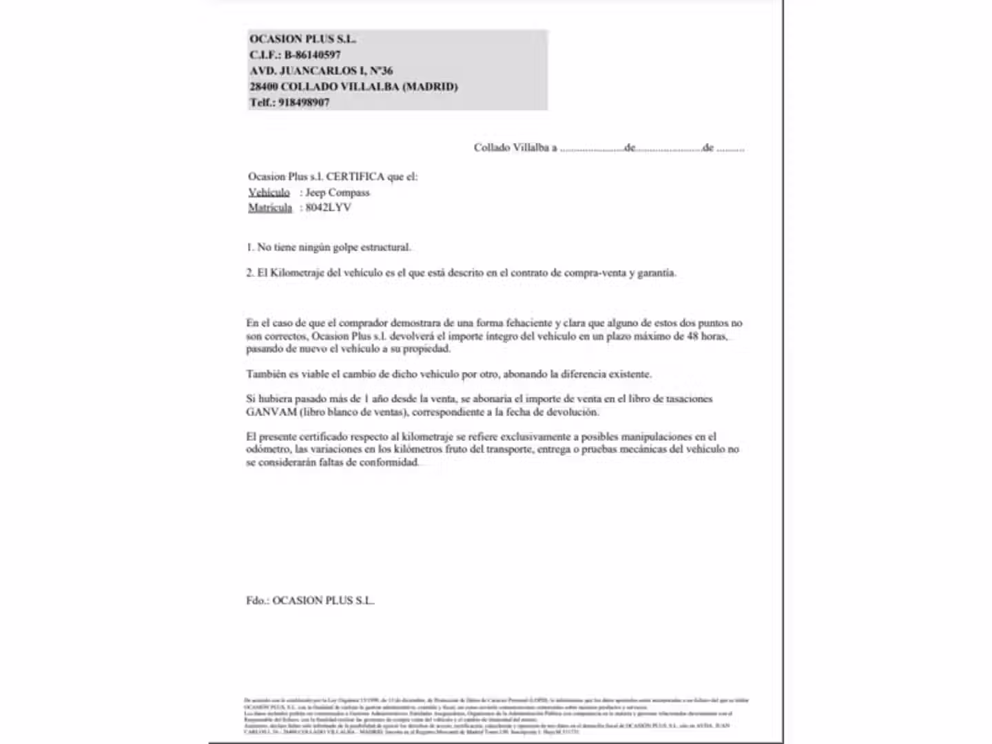 Certificado