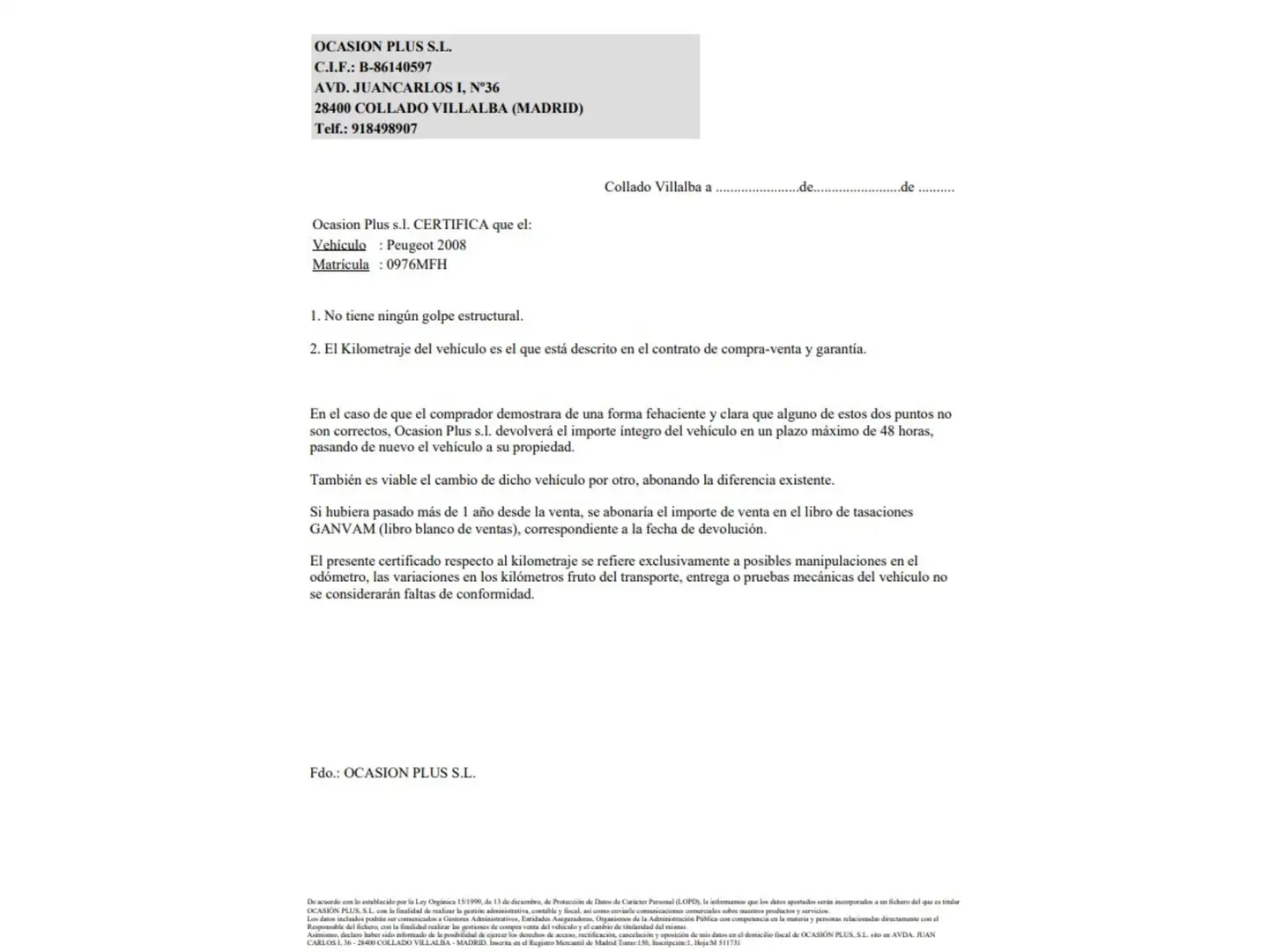 Certificado