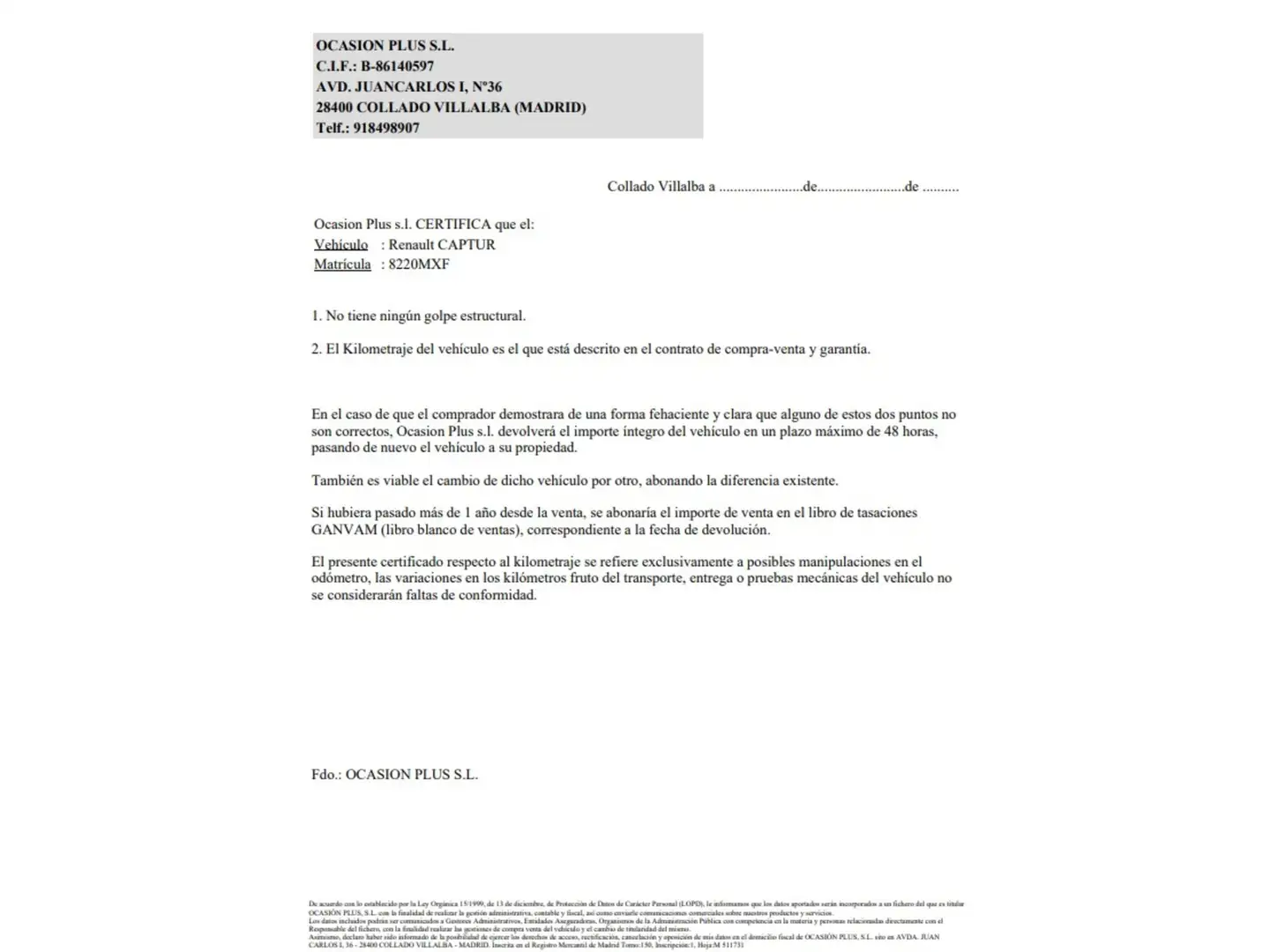 Certificado