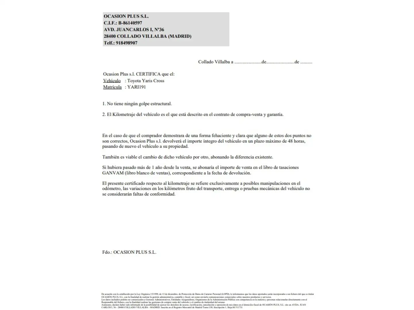 Certificado