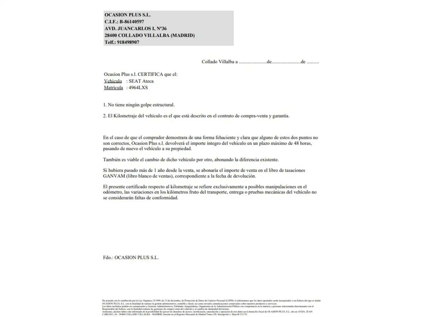 Certificado